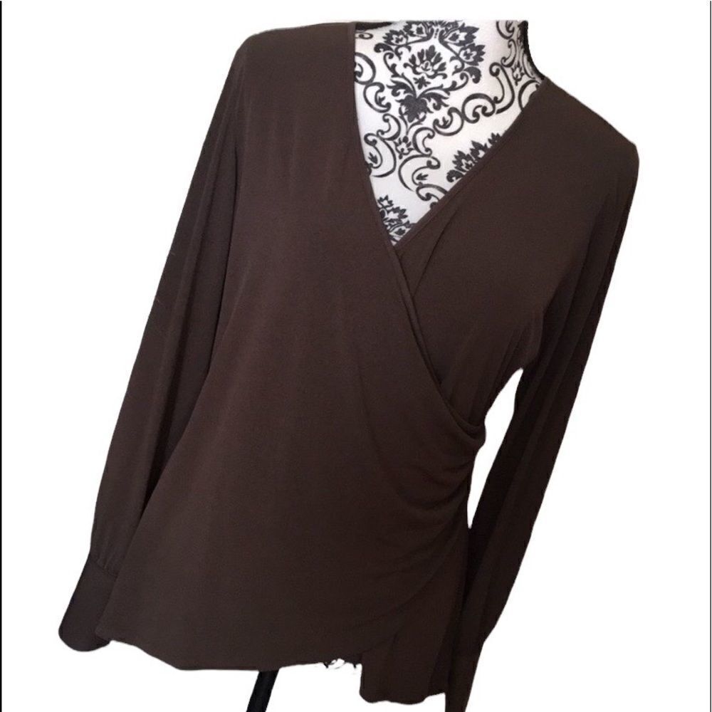 Vintage MISS TINA WRAP TOP L